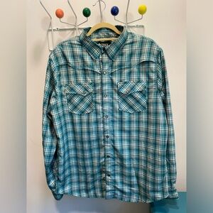 OUTBACK TRADING COMPANY COWBOY WESTERN SHIRT (Breathable) Mens L - Pearl Snaps